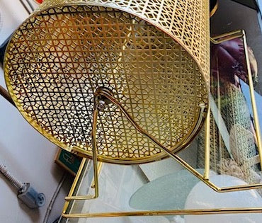 Gold Metal Large Spinning Barrel Drum Ruffle/Bingo Tickets
