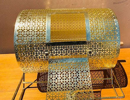 Gold Metal Large Spinning Barrel Drum Ruffle/Bingo Tickets