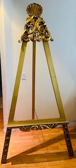 Rococo-Style Gilded Wooden Easel