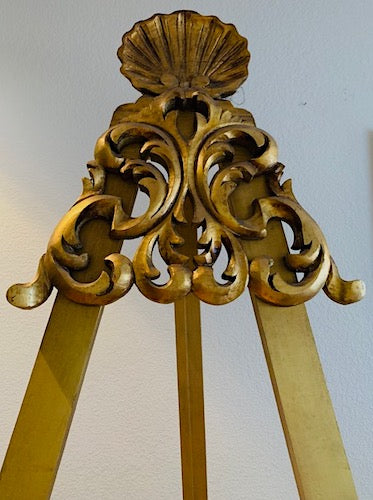 Rococo-Style Gilded Wooden Easel