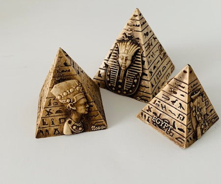 Set of Three Small Egyptian Pyramid