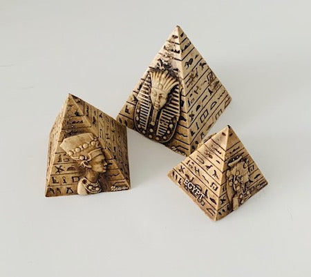 Set of Three Small Egyptian Pyramid
