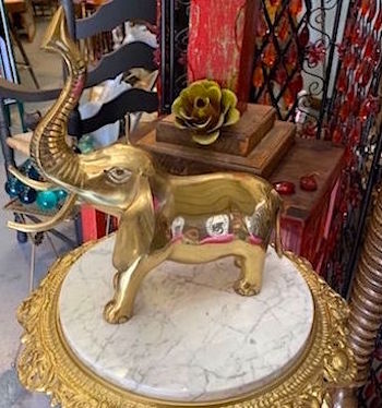 Brass Wild Safari Elephant Figurine