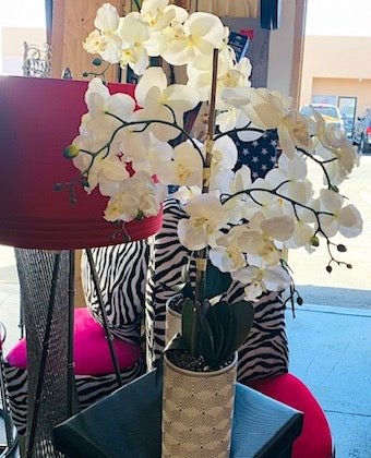 "Medellin" Faux White Orchids