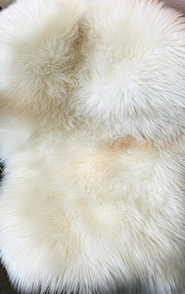 Faux Fur Lambskin Rug Natural Ivory