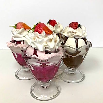 Fake Ice Cream Sundaes