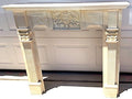 Free Standing Fireplace Mantel Distress Ivory