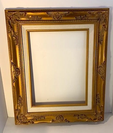 Matte Gold Ornate Picture Open Frame