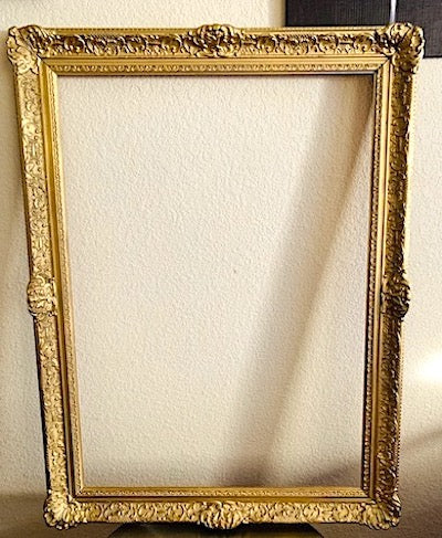 Vintage Oversized Ornate Gold Picture Open Frame