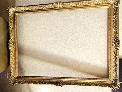 Vintage Oversized Ornate Gold Picture Open Frame