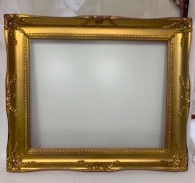 Large Ornate Gold Open Frame with Acrylic Insert