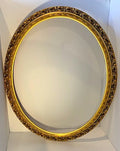 Vintage Oval Gold Ornate Picture Open Frame