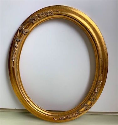 Small Gold Oval Picture Open Frame