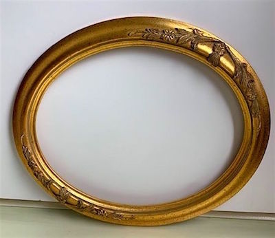 Small Gold Oval Picture Open Frame