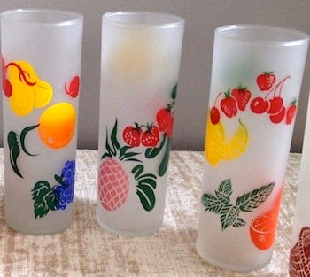 Vintage "Fruty" Collins Glasses