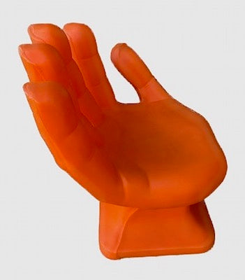 Vintage 1970 Pop Hollow Molded Plastic Hand Chair