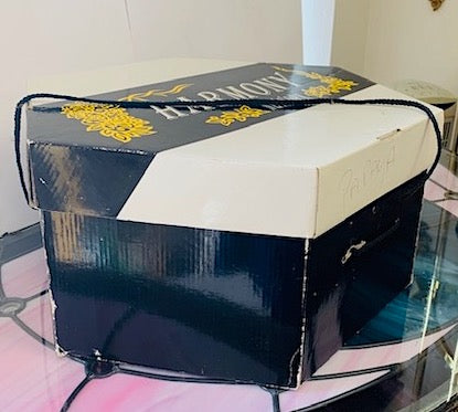 Vintage Harmony New York Hexagonal Cardboard Hat Box