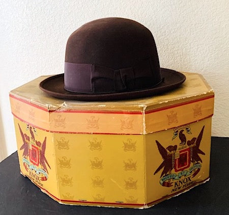 Vintage 1930s Men's Knox New York Alexander Derby Brown