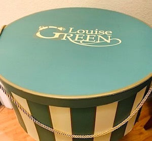 Vintage Louise Green Cardboard Hat Box