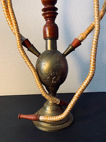Vintage Brass Hookah 2 Hose