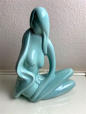 1986s Abstract "Nude Female" Sculpture by Jaru - California Art