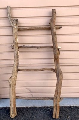 Primitive Driftwood Leaning Ladder