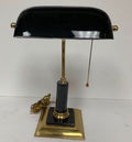 Black and Brass Banker's Lamp