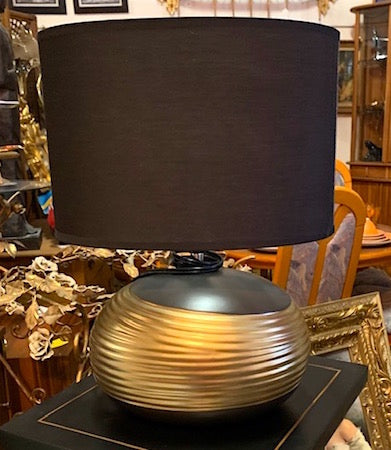 Contemporary Gold and Black Table Lamp