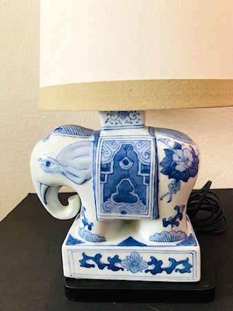 Vintage 'Bloomingdales' Elephant Table Lamp