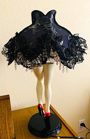 Boudoir "Leg" Lamp with Red Heel