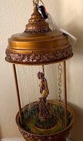 1970s Vintage Large Hanging Mineral Oil Rain Lamp with Roman Woman