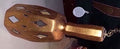 Mid Century Pottery Ceramic Gold Pin Swag Lamp