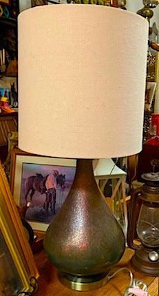 Vintage Art Ceramic Iridescent Table Lamp