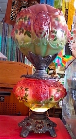 Victorian French Cabaret Double Globe Parlour Lamp