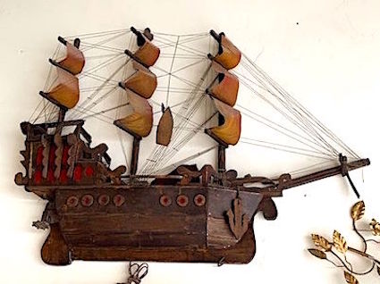Vintage Wall Light "Spanish Galleon"