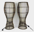 Vintage Rattan "Tiki" Lamps