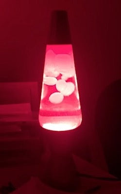 1960s Lava Lamp -Silver Red