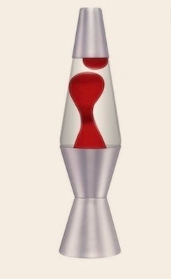 1960s Lava Lamp -Silver Red