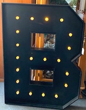Giant Illuminated Marquee Letter "B" Letter