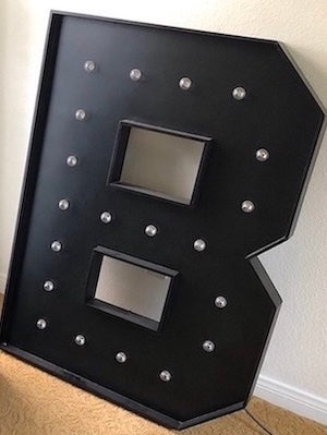 Giant Illuminated Marquee Letter "B" Letter