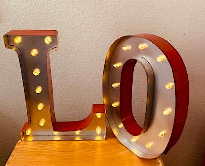 LED Marquee Letters "L" "O"