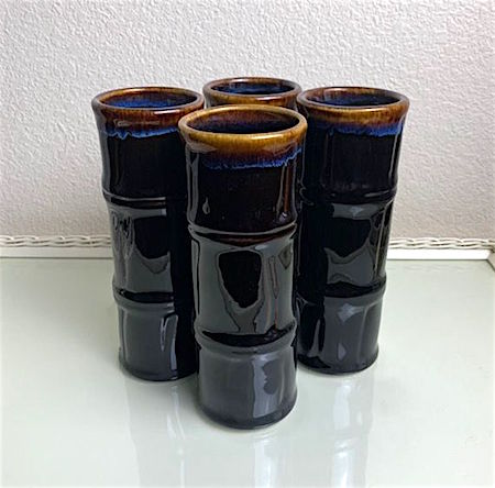 Libbey Mid Century Bamboo Tiki “Zombie” Glasses
