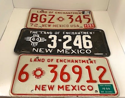 Vintage Car License Plates
