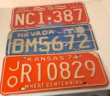Vintage Car License Plates