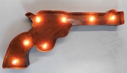 Texas Cowboy Gun Western Marque Sign