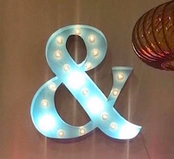 The Marque Ampersand Metal Sign
