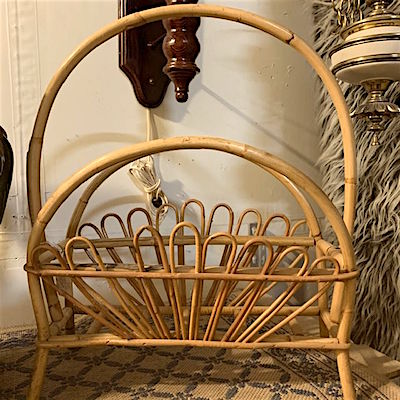 Mid Century Modern Bamboo Magazine Rack [1950s]