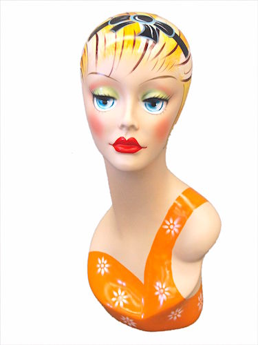 Vintage LL Beam Red Fedora - England  on Mannequin Head
