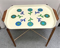 Mid Century Modern Large Fabrilla Removable Tray on Folding Stand