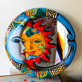 Talavera Mexican Pottery Sun and Wall “Eclipse” Mirror